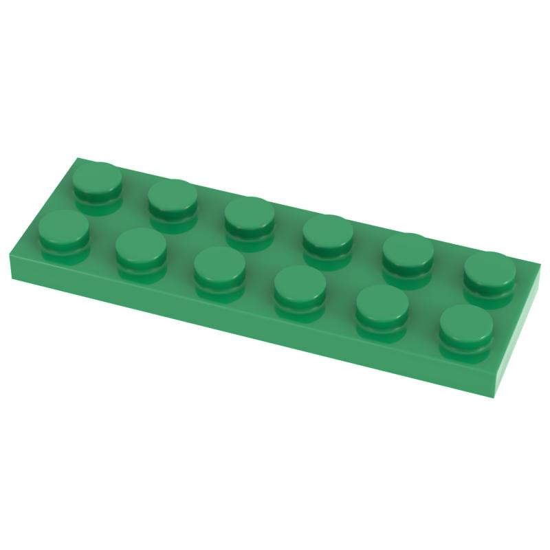 

[Funbrick] 20&50&100PCS Plate 2x6 3795 Compatible with Famous Brand Building Block Classic Building Blcok Toys MOC DIY 100PCS зелений