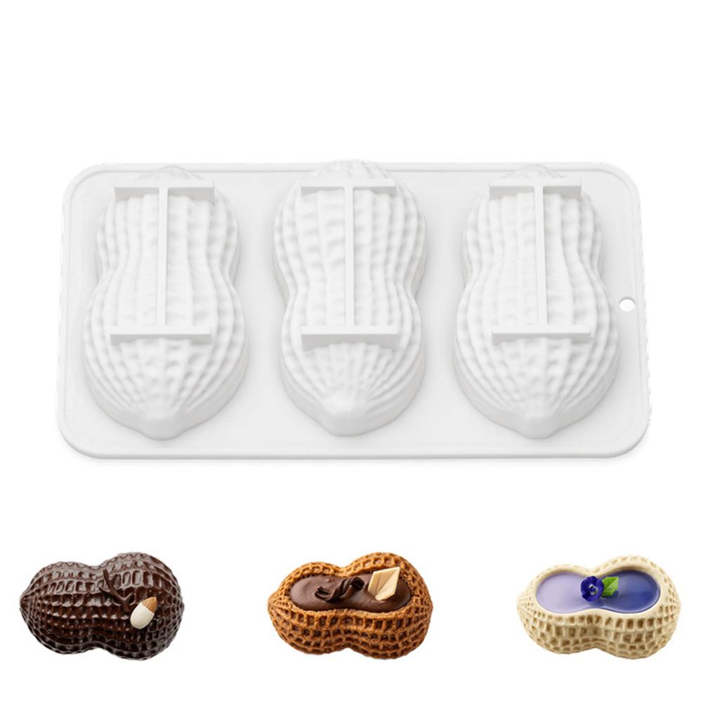 New One-Piece Peanut Shape Bread Cake Silicone Mold Temperature-Resistant Healthy High Quality Cake Mold Kitchen Baking Tools