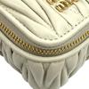 Ausgezeichneter MIUMIU Taschenanhänger beige Lammleder Damen 5TL527 Gebraucht