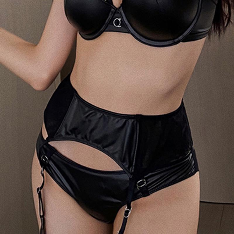 DKGEA Women Sexy Lingerie Plus Size Leather Garters Waist Belt For Stocking