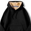 Women Fall Winter Hoodie Thick Fleece Lined Hooded Long Sleeves with Pocket Solid Color Loose Elastic Cuffs Drawstring Sport Coat