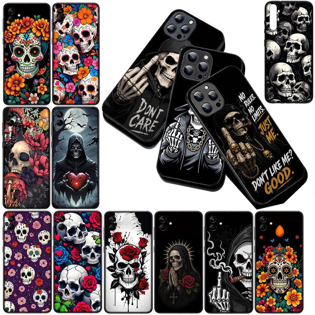 Calavera Skull Flower Phone Cover for Motorola Moto Edge 50 30 Fusion 40 NEO Ultra Pro G35 G45 G75 G85 G35 Protective Case