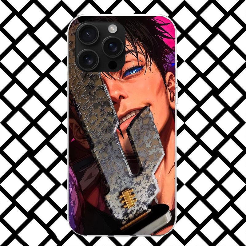 Kaisen J-Jujutsu Fushiguro Toji Handyhülle für iPhone 17 Air 16 16E 15 14 Plus 13 Mini 12 11 Pro Max 7 8 + SE 2020 Weiche Hülle Fu