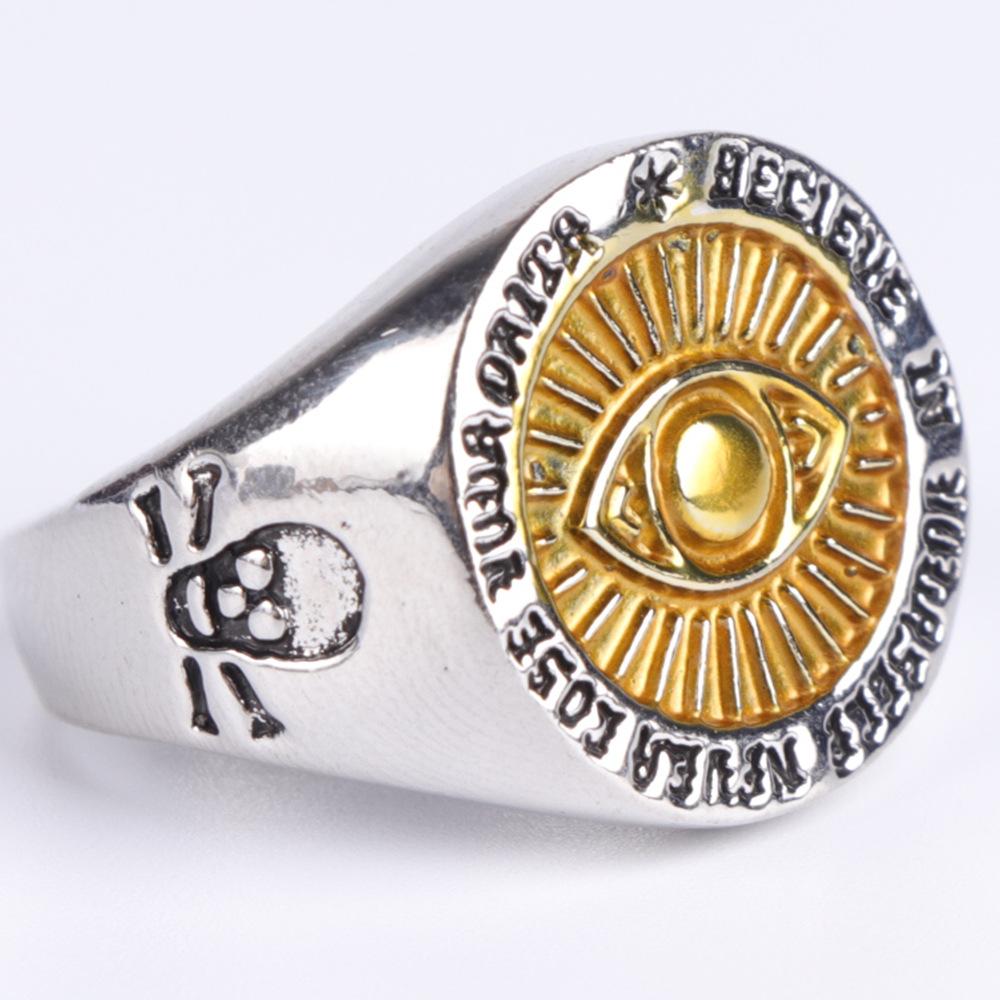 European and American Popular Domineering Ring Devil's Eye Men's Fashion Ring