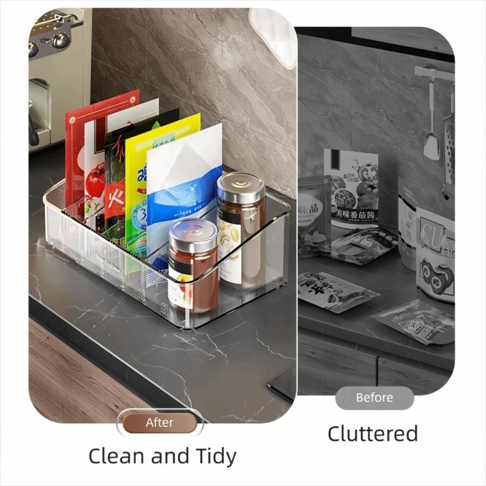 Plastic Compartment Holder Transparent Makeup Holder New Storage Rack Desk Organizer