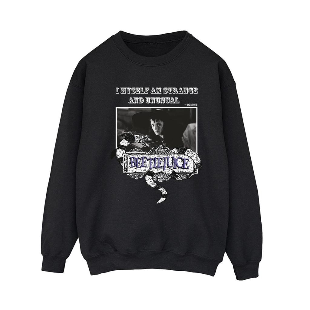 Beetlejuice Womens/Ladies I Myself Am Strange And Unusual Sweatshirt
