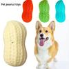Squeaky Peanut Dog Chew Toy for Aggressive Chewers Interactive Pet Toy for Teeth Cleaning and Anxiety Relief Durable Rubber