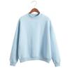 Women Spring Autumn Sweatshirt Solid Color Simple Design Pullover Shirt Tops