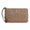 19 Bolsa de Pulso com Zíper e Logo Feminina Marrom Amarelo CZ277-IMXHE