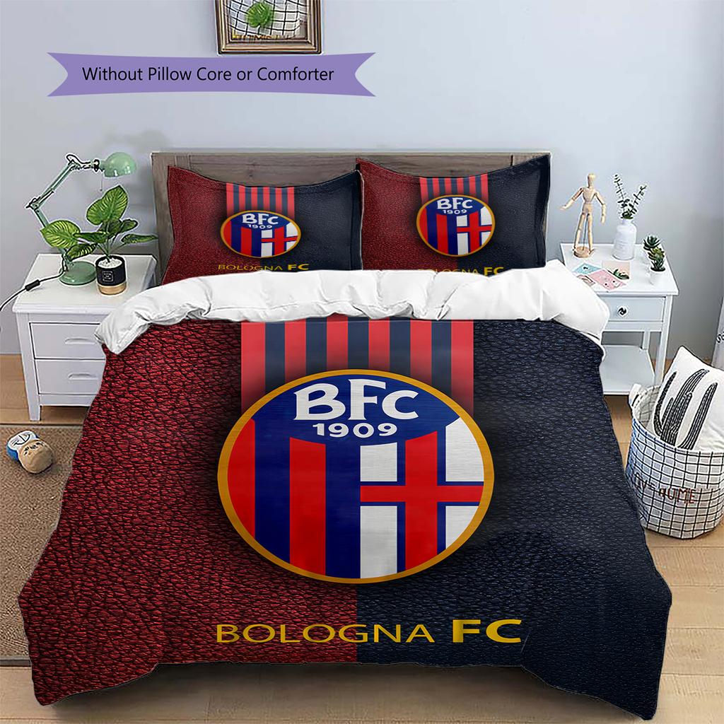 Bologna FC 1909 Pattern Bedding Home Decoration Birthday & Festival Gift (1 * duvet cover + 2 * pillowcase, without core)