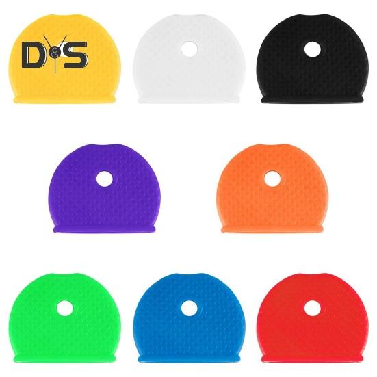 24/32/40 Pcs Colored Key Caps Flexible Round Rubber Key Covers Semi-circular Key Tags Identifiers for House Keys Non Odd-Shaped Keys