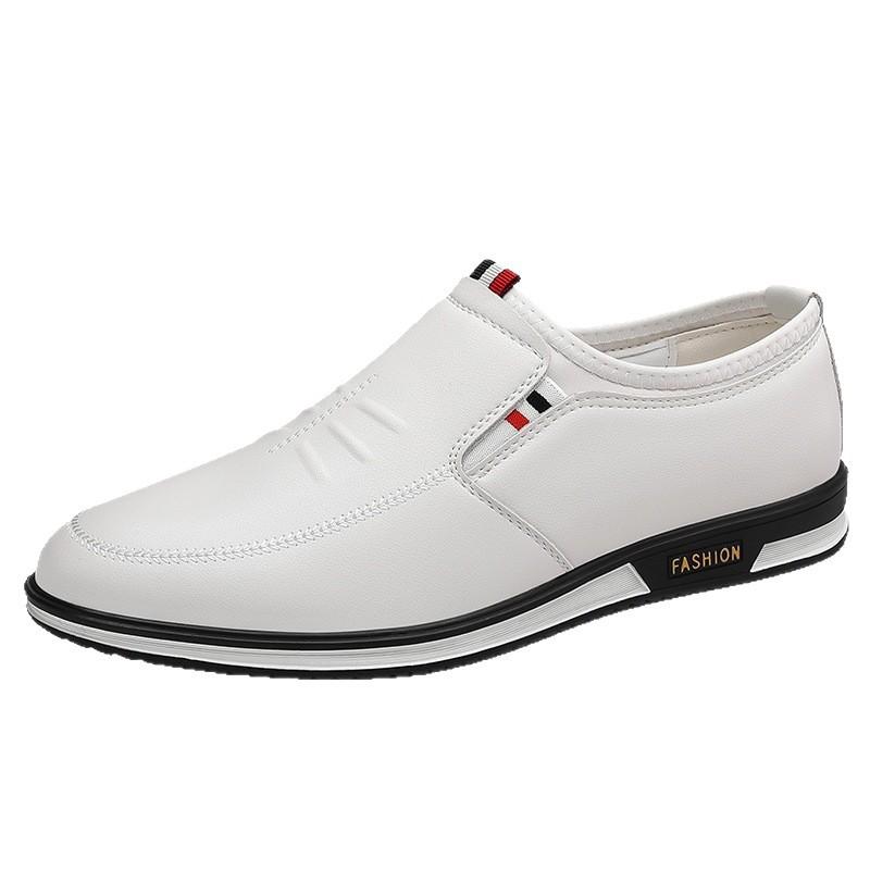 Men's shoes 2025 new summer trendy sports little white shoes men's leather breathable casual leather shoes