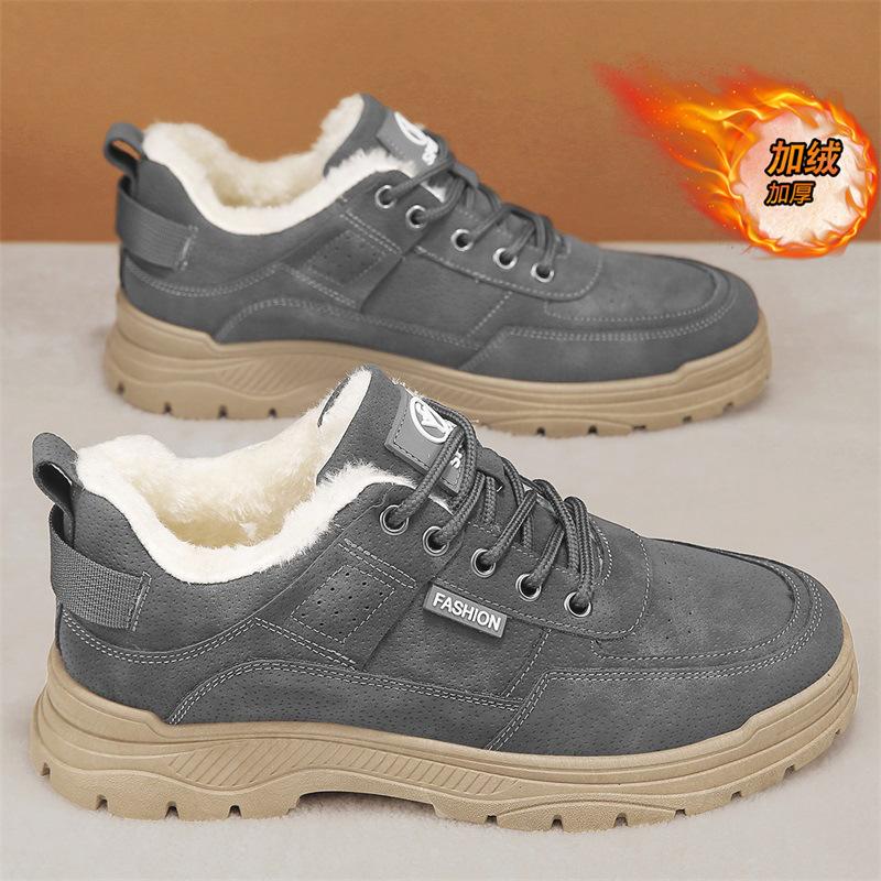 

Low-top winter velvet tooling shoes casual warm platform cotton shoes outer wear lace-up sports snow boots YF923-1 39