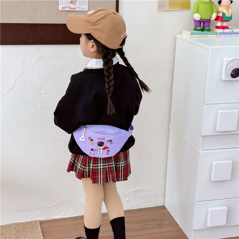 Adorable Mini Cartoon Waist Bag For Kids Cute Canvas Coin Purse Unisex Design In Multiple Colors For Everyday Use