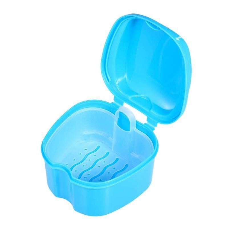 

New Denture Storage Box Denture Bath Box Appliance Flushing Basket Holder Storage Containers Wholesale чёрный