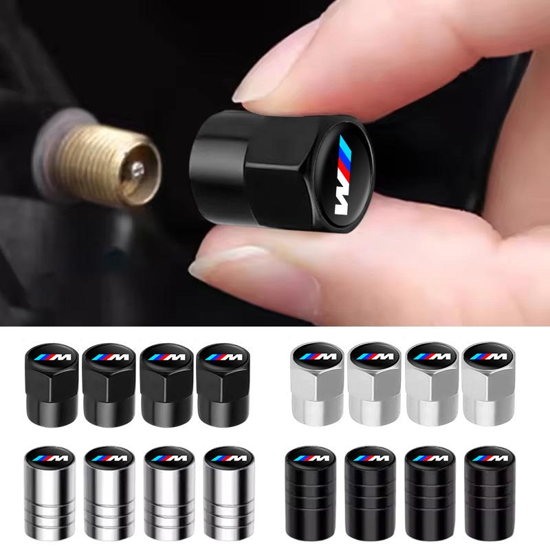YMZD7 4Pcs Car Styling Wheel Tire Valve Caps Cover For BMW M Sports E36 E39 E46 E60 E90 E90 F10 F30 G20 G21 G30 G11 F15 X5 Accessories