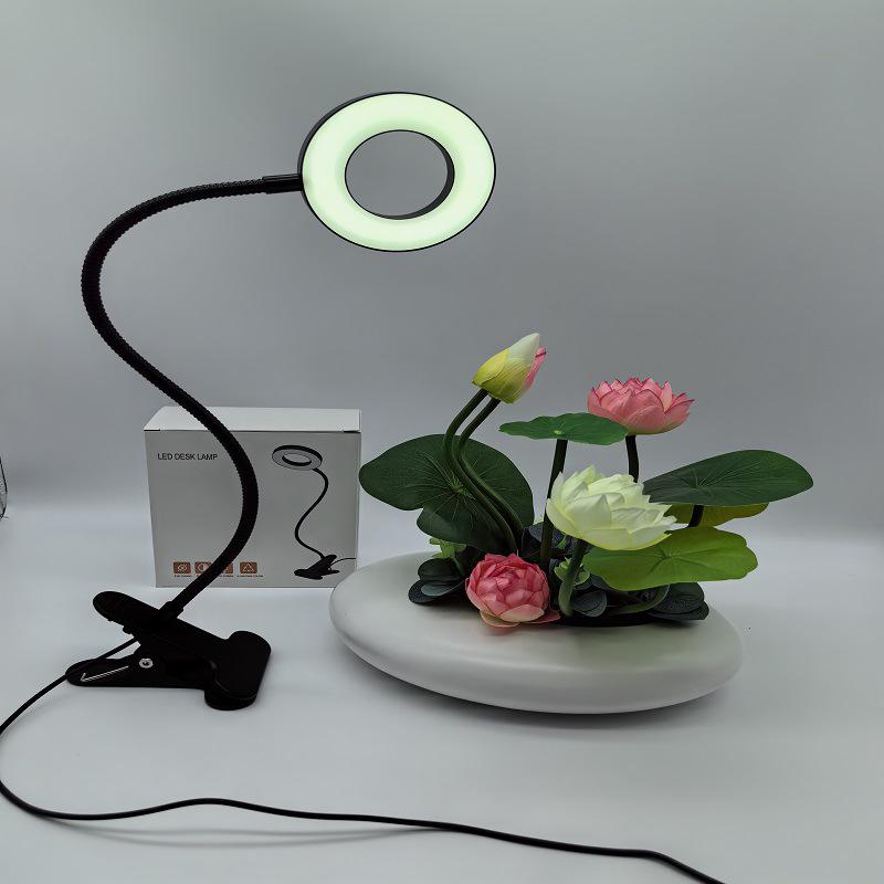 

Светодиодная настольная лампа для учебы с защитой глаз, с лупой и клипсой для чтения, самопортрета, маникюра, татуировки лица и подсветки бровей 3.5 inch, 48 beads чёрный