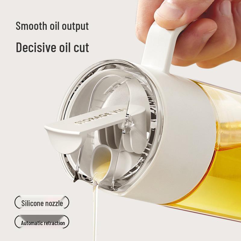 Lightweight Simple Oil Pot with Handle – Detachable, Easy-to-Clean, Automatic Open/Close Kitchen Sauce Bottle