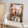 Disney 5D DIY Diamond Painting Zootopia Fan Art Illustration Full Round Diamond Mosaic Cartoon Cross Stitch Artwork for Home Decoration