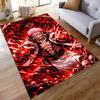 Fantasy Warrior Rug with Red Background Suitable for use as an anti-slip game mat for living room and bedroom sofas