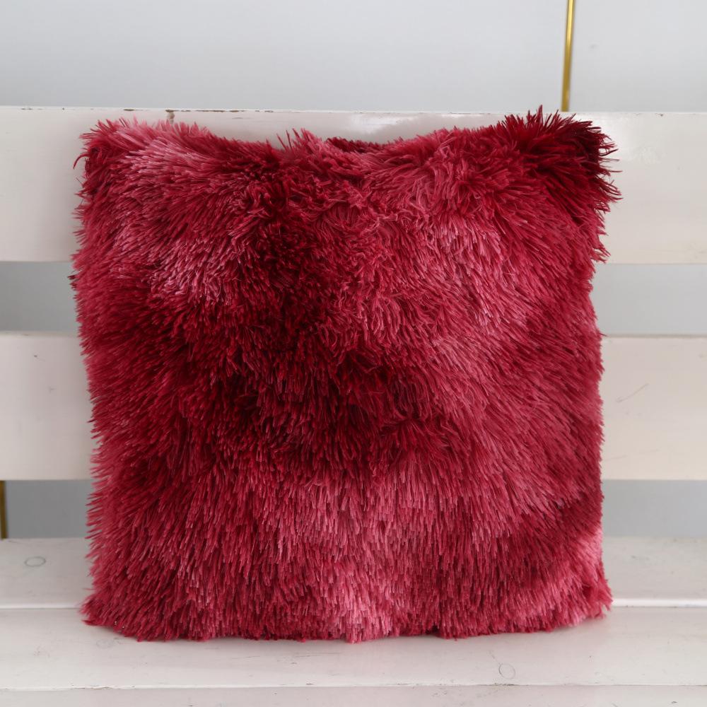 PV Samt Plüsch Nachttisch Weiche Tasche Einfarbig Batik Sofa Kissen Leder