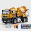 1/40 Alloy Electric Mixer Car Model Diecasts Metal Heavy Cement Mixe Truck Vehicles Car Model Sound and Light Childrens Toy Gift