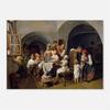Pieter de Hooch A Dutch Courtyard Famous Poster Oil Painting Print Christmas Morning Ferdinand Georg Waldmüller Canvas Painting