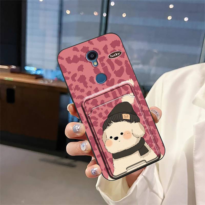 Silicone Fashion Design Phone Case For Sharp Rouvo V Card Slot Back Cover Shockproof Waterproof Anti-knock Cartoon TPU