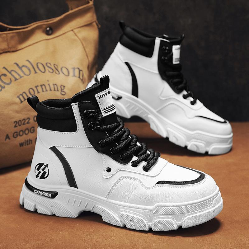 Autumn and Winter New High-top Martin Boots Tooling Locomotive Shoes Versatile Casual Shoes Trendy Shoes