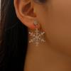 Crystal Zircon Earrings Sparking Pearl Studs New Year Party Christmas Earrings  Jewelry Accessories