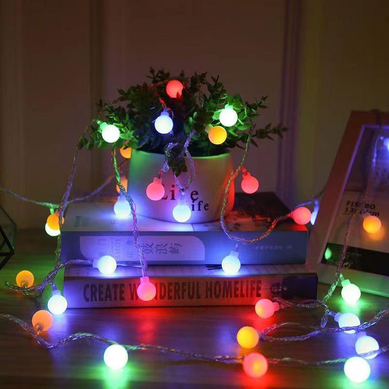 LED Star Ball String Lights - Fairy Room & Party Décor, Battery Operated