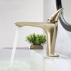 New Basin Faucet Hot and Cold Bathroom Single Lever Brass Brush Gold Sink Mixer Decked Sink Mixer Brass Grey Chrome