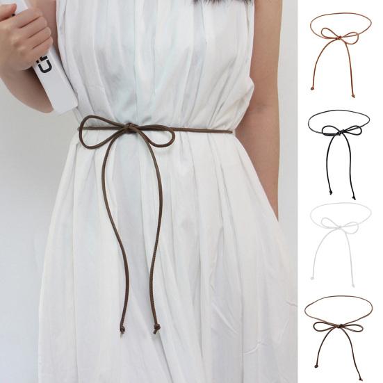 Damen Gürtel Kunstleder Verschleißfest Dünner Gürtel Kleider Hemden Pullover Mäntel Bund Lässig Büro