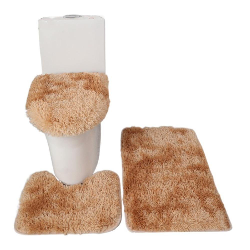3pcs Anti Slip Floor Mat Absorbent Toilet Cushion Toilet Pad Toilet Cover  Living Room