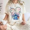 Disney Cartoon Stitch Mickey Castle Print TShirt Summer Fashion Casual Sport Cotton Tee Top Femal Clothing Streetwear Yk Tshirt