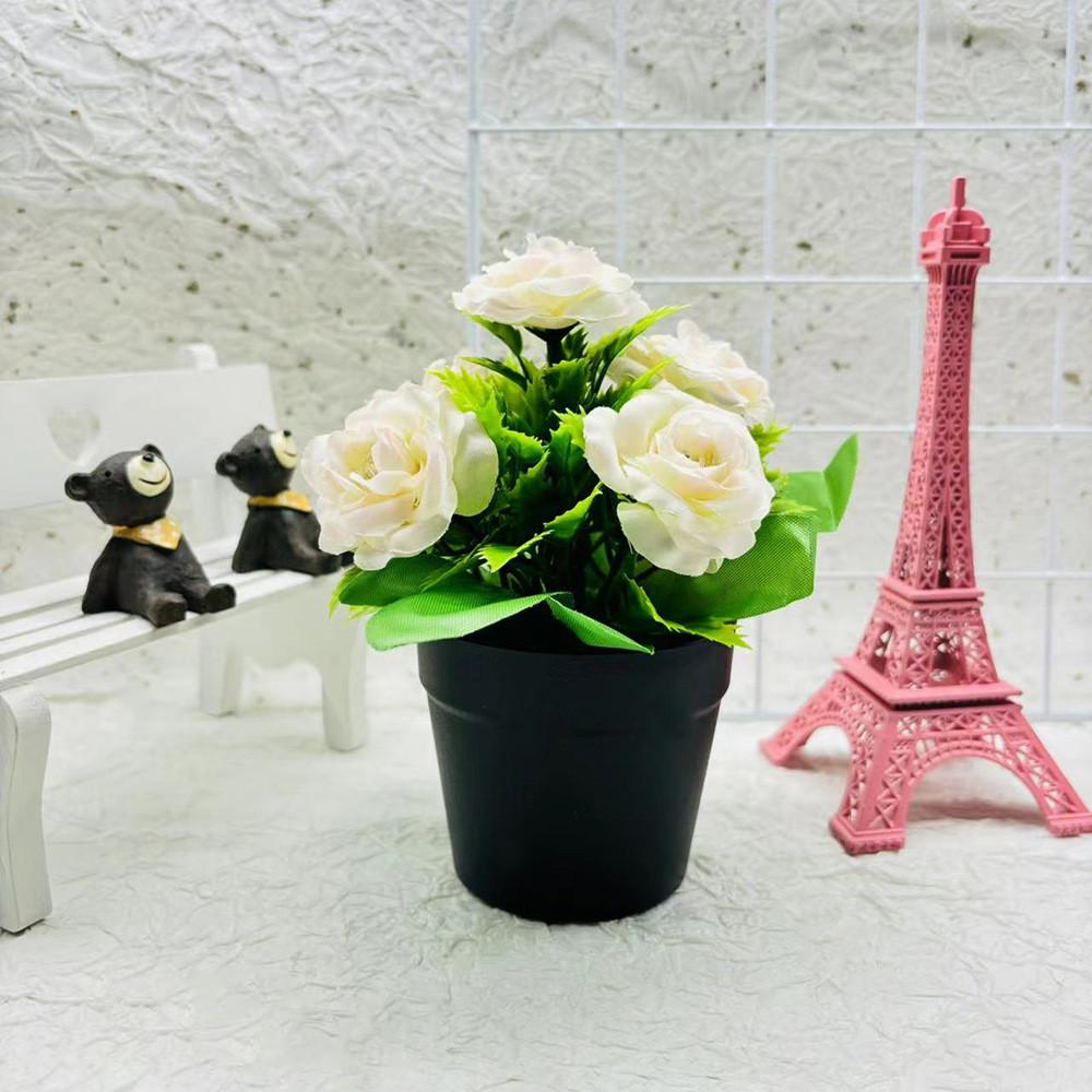 Bonsai Realistic Rose Room Decoration For Store Window Display And Events