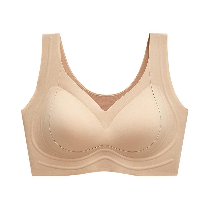 

Lift seamless small large anti-sagging bra with double breasts comfortable soft support bra thin f/one size fits all (42.5-70kg )