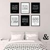 Andaz Press Black White Christian Bible Quotes Wall Art Poster Home Decor, 8.5x11-inch, Formal, Trust in The Lord with All Your Heart Proverbs 3:5,