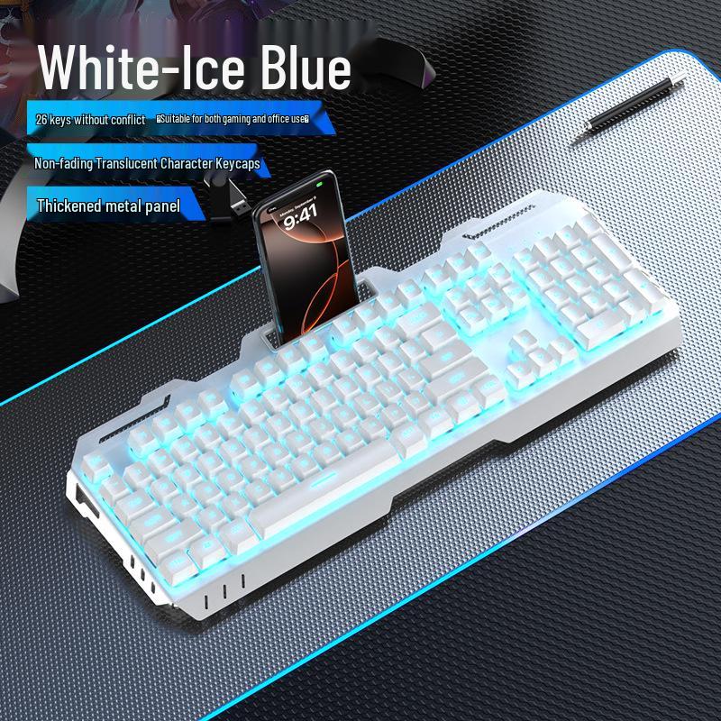 GX810 Wired Gaming Set: Mechanical Feel Keyboard, Mouse & Luminous Headset for Esports and Office.