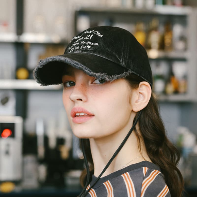 Naked Surf Club Lettering String Ball Cap (Black)