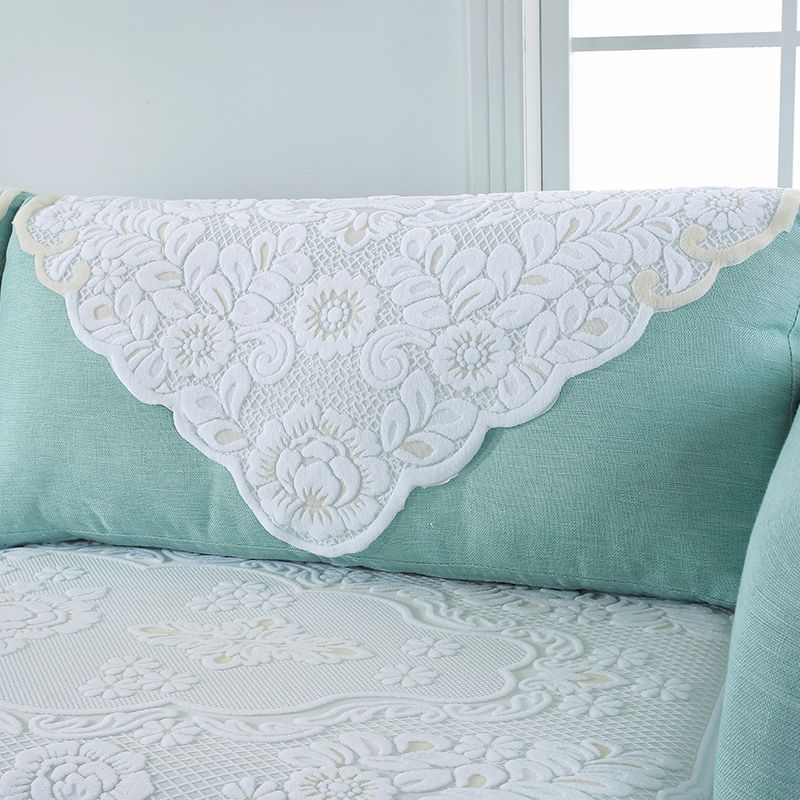 

Кружевная европейская накидка на диван, комбинация подушек, накидка на спинку дивана, штора, утолщенная, нескользящая, полное покрытие, тканевая отделка, накидка на подлокотник, нейтральная Flowers Bloom and wealth Square: 60*60cm