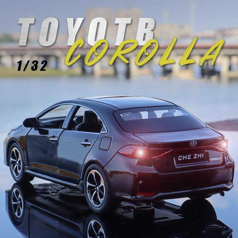 1/32 TOYOTA Corolla Alloy Car Diecast Model Sound & Light Pull Back Toy Children's Toy Kids Gift Birthday Present for Boys