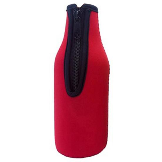 

330ml Zip Sleeves Beer Bottle Holder Thick Home Bar Neoprene Insulated Cover красный