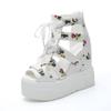 2025 Summer Women's Roman High Heel Sandals - Color Block Cross Straps, 12cm Wedge, Peep Toe