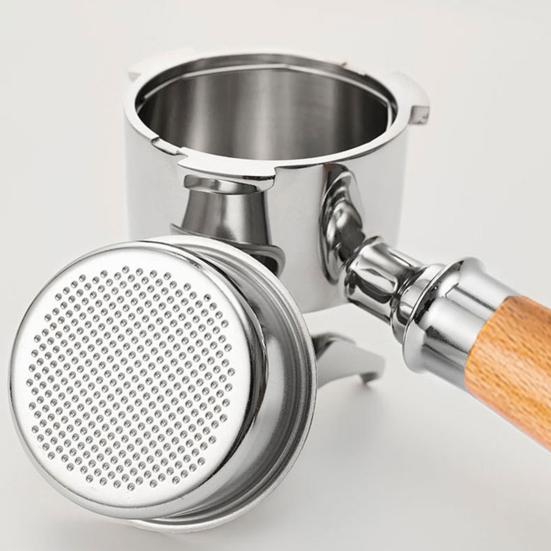 Portafiltru fără fund de 51 MM pentru aparate de cafea DeLonghi, Filtru din oțel inoxidabil 304 cu mâner, Instrument profesional pentru espresso pentru presare și extracție