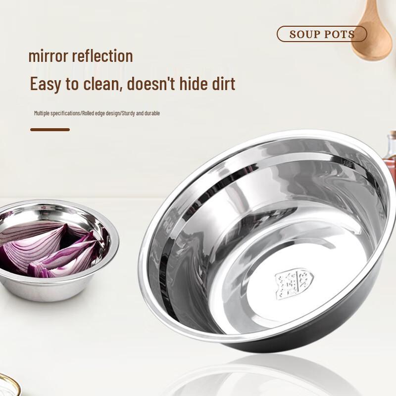 304 Stainless Steel Round Soup Bowls Set