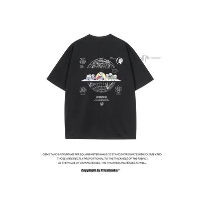 Panda Earth Men Graphic T-shirts Fashion Brand Cotton Male Tees Casual Summer Hip Hop Clothing Streetwear O-neck Loose Tops