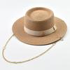 Summer Women Straw Hats with Ribbon Decoration Elegant Ladies Party Dress Hats Travel Beach Sun Hat Chapeau Femme