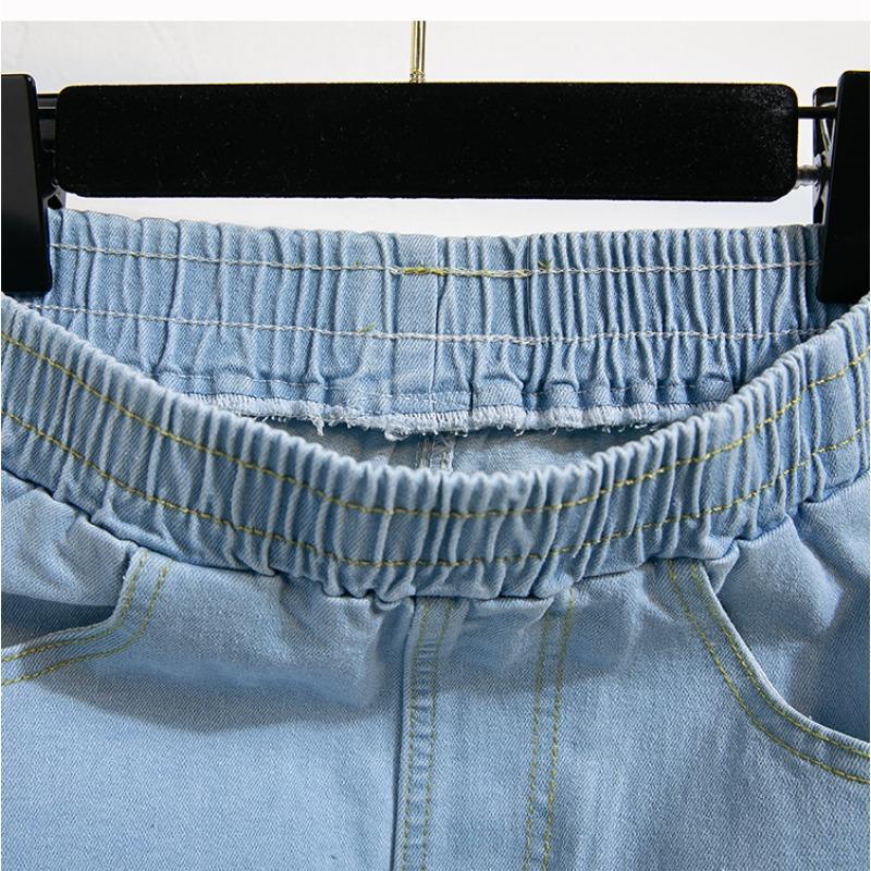 DIMANAF 2025 Autumn Plus Size Jeans New Women Blue Fashion Loose Pleated Vintage Pants