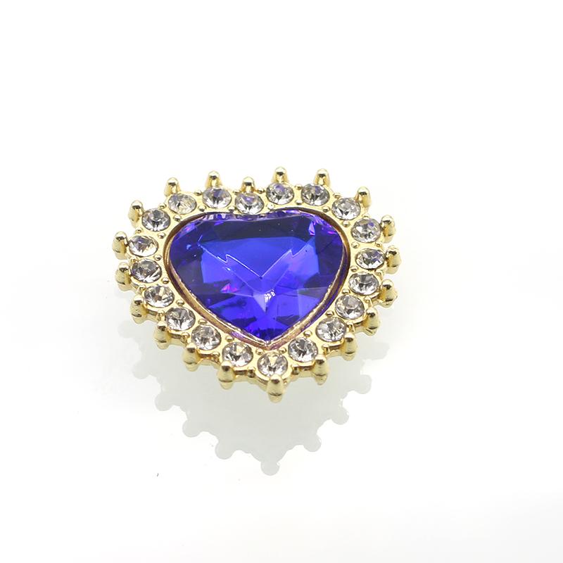 10Pcs/Lot19MM New Fashion DIY Jewelry Clothing Footwear Accessories with Diamond Heart Heart Flower Plate Buckle